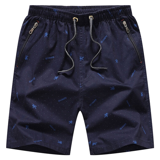 Jeep Spirit Pocket Zipper Forts de verano de cinco puntos Casa de verano para hombres Floja y apretada algodón puro Pantalones grandes al aire libre