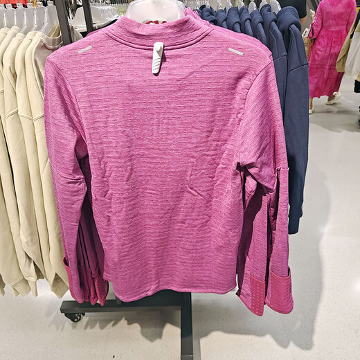 Nike (NIKE) long-sleeved T-shirt men's spring and autumn sportswear running training fitness half-zipper pullover DD566 DD5663-653 pink purple M