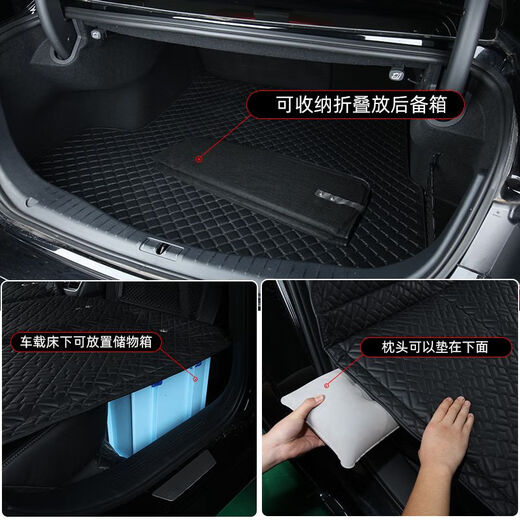Angachi Car Back Seat Folding Bed Car SUV Rear Sleeping Mat Travel Mattress Baby Stroller Car Sleeping Artifact 2023 Hot Style-Basic Brown