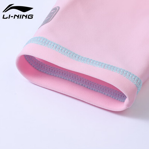 Li ning (li-anhing) nadadas infantiles niñas de mangas largas de manga larga de manga larga de tamaño mediano de una pie