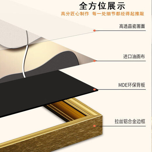 陶然北路抽象空间玄关装饰画现代简约过道走廊延伸视觉挂画入户门轻奢壁画 炫光幻影11973 80*160有机玻璃画面+铝合金黑框