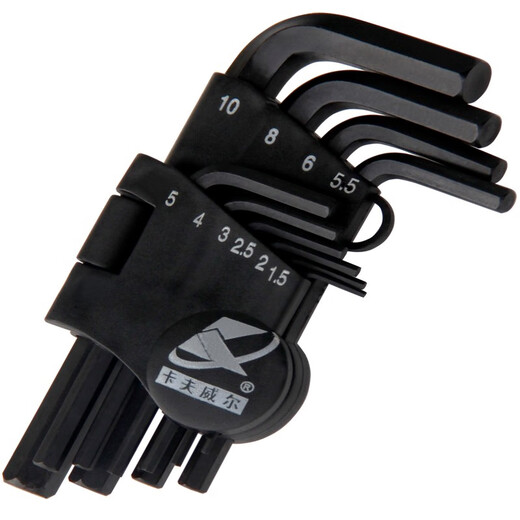 Kraftwell Allen Wrench Set, hexagonale Pflaumenblüte flacher Kopfkugel Kopflegungsstahl-Stahl-Werkzeugschmelze 10-teilige Flachkopf KH5009