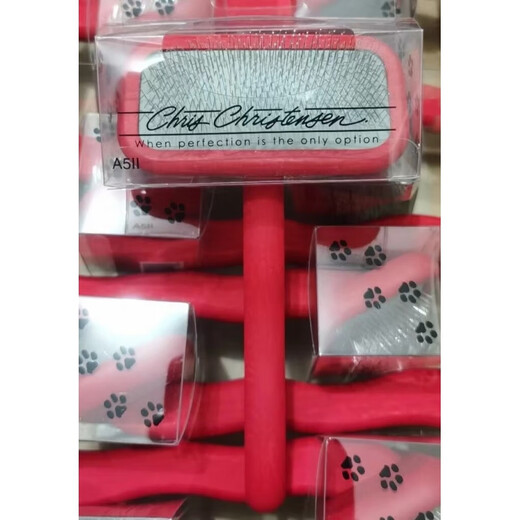 SUREPET pet supplies shell comb kitten comb dog hair removal comb hair removal rabbit massage needle comb domestic English shorts Yongbei Zhong (Kejia Pingdi) red