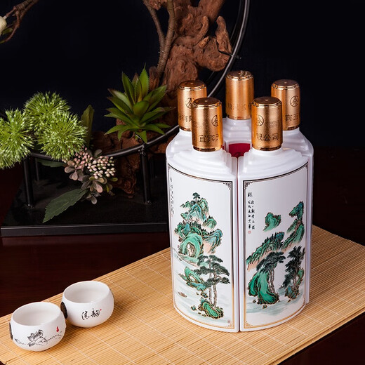 Produced by Wuliang Luzhou Wuliangye Yibin General Factory, Liquor Luxury Flavor, Self-drinking and Banquet Collection, New Year's Gift Wine, 52 Degrees, 500mL, 5 Bottles, Fortune, Luxu, Shou, Wealth and Fortune Gift Box