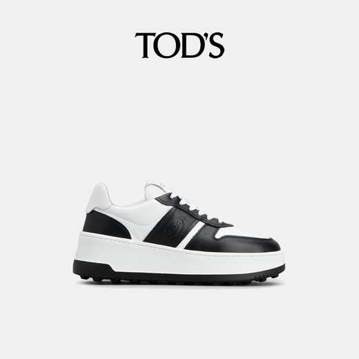 Tods* Special 40% off official thick-soled fashionable and comfortable sports and casual shoes tods women's shoes white/black 37 It is recommended to order half a size smaller