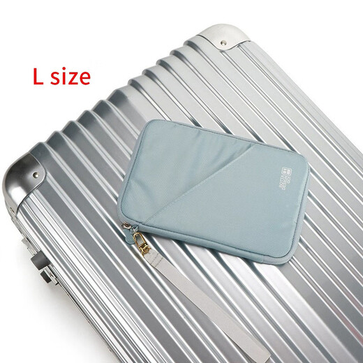 
Weitang Town Multi-functional ID Pack Passport Clip ID Storage Pack Air ticket Clip Travel Storage Pack Card Pack Multi-color Optional Light Passport Storage Blue Gray Small Number