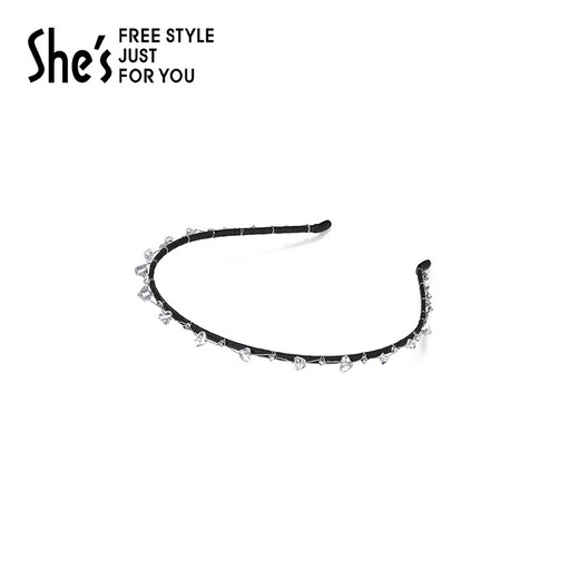 She s Qianzi Ice and Snow Secret Craft Crystal Fine Hairband Light Luxury Headband High-end Fashion Hairpin Headband Birthday Gift Silver H0