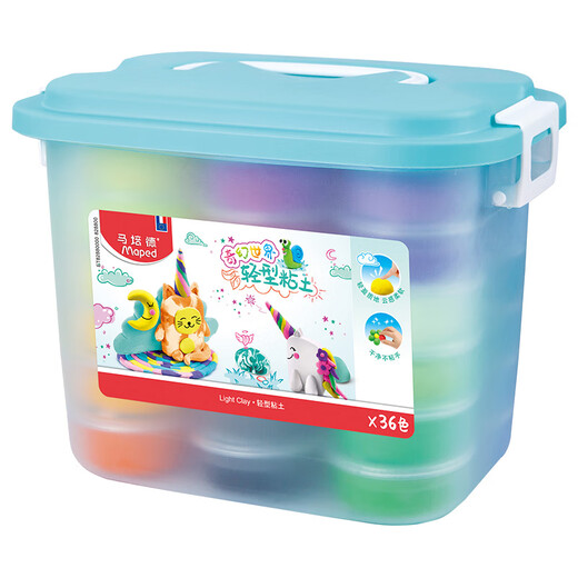 
Maped 36 color ultra light clay children's non-toxic and odorless primary school students color mud space plasticine kindergarten clay handmade DIY toys Children's Day gift 828800CH