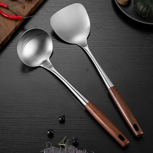 MAXCOOK soup spoon 316 stainless steel large soup spoon thickened spoon long handle cooking spoon porridge spoon MCCU0612
