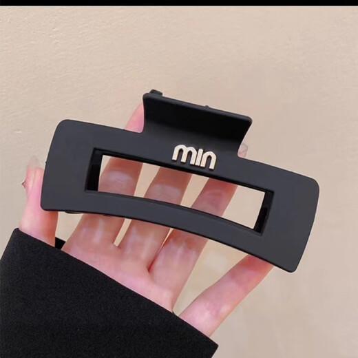 Sensual black matte hairpin for hair volume on the back of the head, women's summer large hairpin shark clip headwear