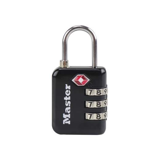 Masterlock Passwort Sperre TSA Sperre Geschäftsreise Geschäfts Reise Abland Gepäckverriegelungssperrung einstellbares Passwort robust und langlebig 4631 Schwarz