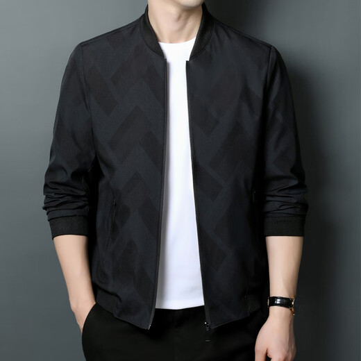 Jinba Brand Young and Middlege Men's Jacket Spring y Autumn 2022 Nuevo estilo de mediana edad K12123 Dark Green L 175/