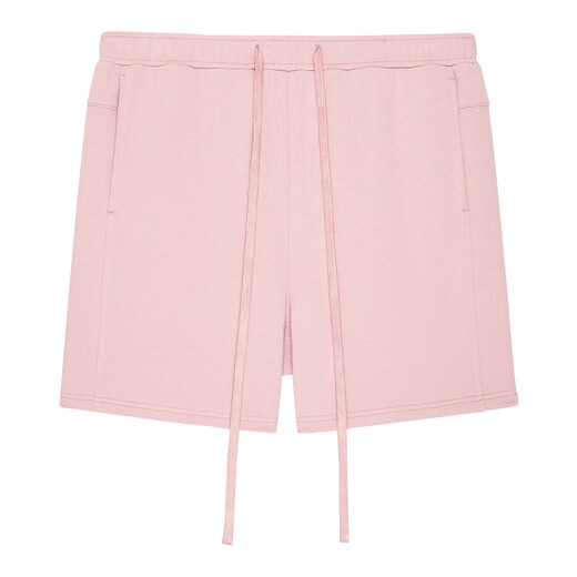 
nice rice good rice structure segmentation loose 380G cotton drawstring casual knitted shorts men's NFC12043 dirty pink (380G) M
