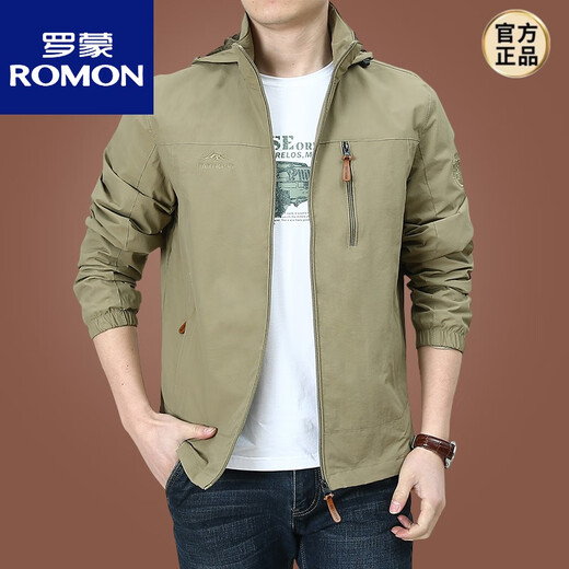 Romon Outdoor Herrenjacke Herbst und Winter 2025 Neue Herbstkleidung für Männer mittleren Alters und Fleece-Jacke Herren Frühling und Herbst Dick 9898 Dunkelblau plus Fleece Style M