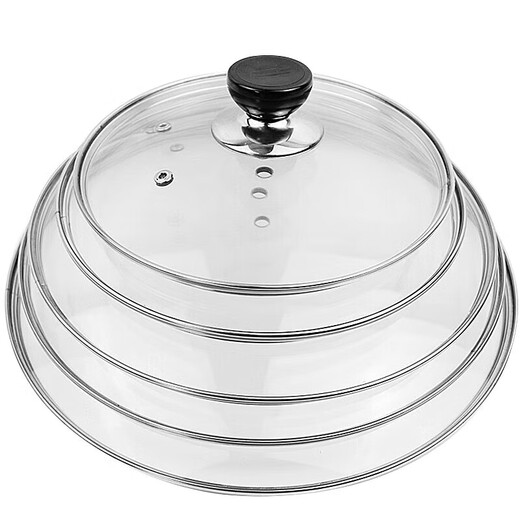 MAXCOOK glass lid wok lid 304 stainless steel edged frying pan lid hot pot lid steamer lid 30cm MCPJ9647