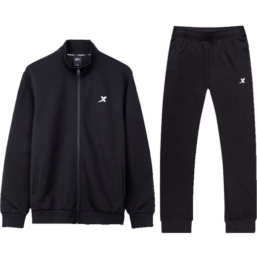 
Extstep sports suit men's sweatshirt spring and autumn style 2025 new spring sportswear sweatshirt hooded jacket two-piece set hooded sweatshirt 9276+black 175/L