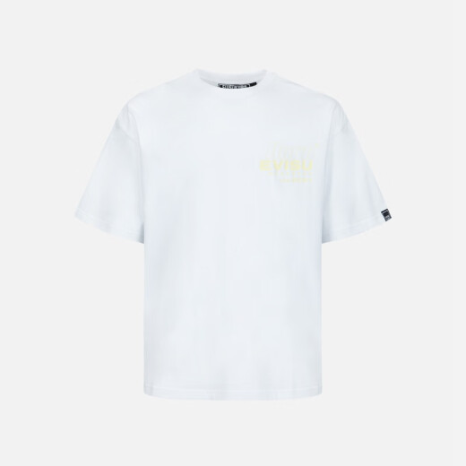 EVISU KURO  标志EK字母宽松短袖T恤男2ESGNM3TS686BZCT 白色 M 【宽松可选小1个尺码】
