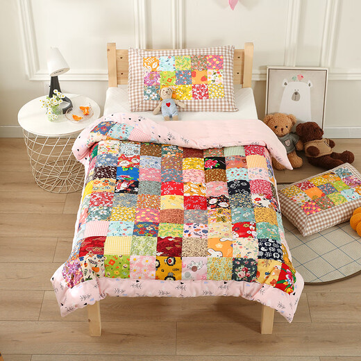 Mian Guduo children's pure cotton Baijia quilt handmade removable newborn quilt baby quilt patchwork quilt four seasons quilt Gong Xi Fa Cai (removable) 120*150cm autumn and winter quilt