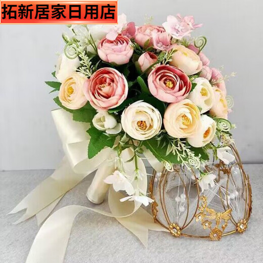 
Hand-held flowers bride Korean wedding wedding marriage marriage certificate simulation bouquet forest wedding photography props hand-held flowers champagne snow plum