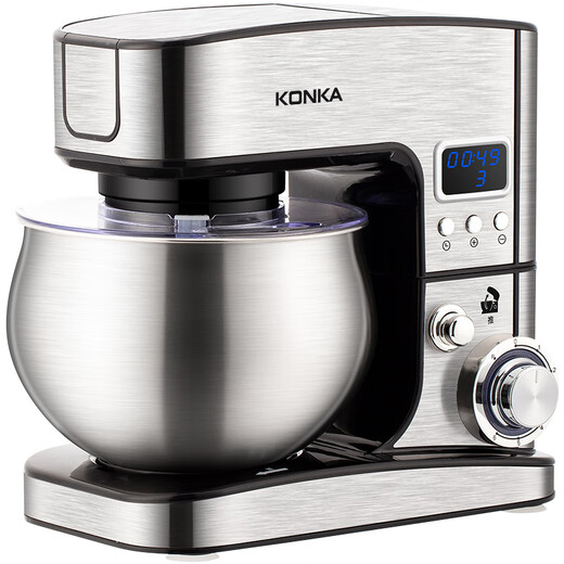 KONKA chef machine household smart timing dough mixer small kneading machine fully automatic fresh milk cap machine whipped cream desktop egg beater mixer DC motor smart model [soft sound timing] basic package 5L