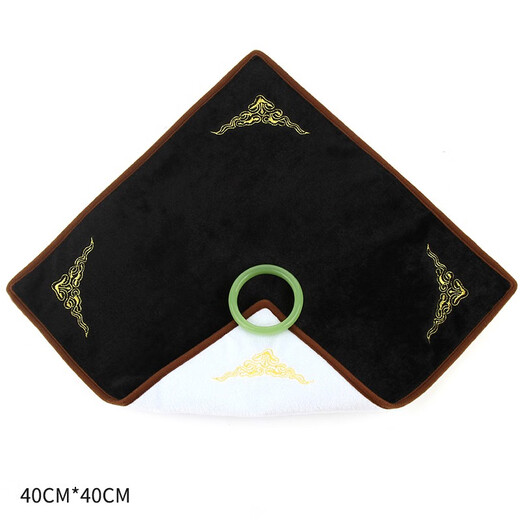 Pei Linkai black and white double-sided jewelry display cloth double-sided velvet counter jewelry jade jade viewing cloth cultural play display doily 40cm*40cm