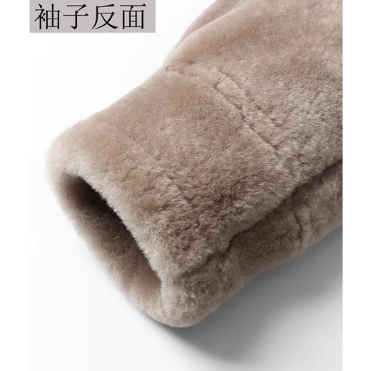 
Hengyuanxiang original ecological fur integrated men's original leather original fur jacket lapel leather jacket thickened warm fur jacket Champagne color 5XL