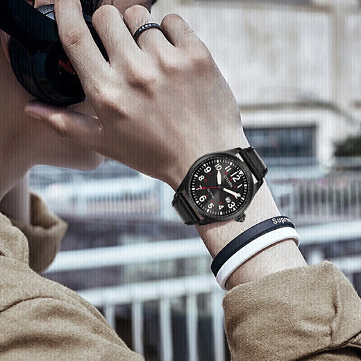CITIZEN [Limited time flash sale special clearance] Optical kinetic belt fashion casual business luminous calendar waterproof men's watch BM6835-23E