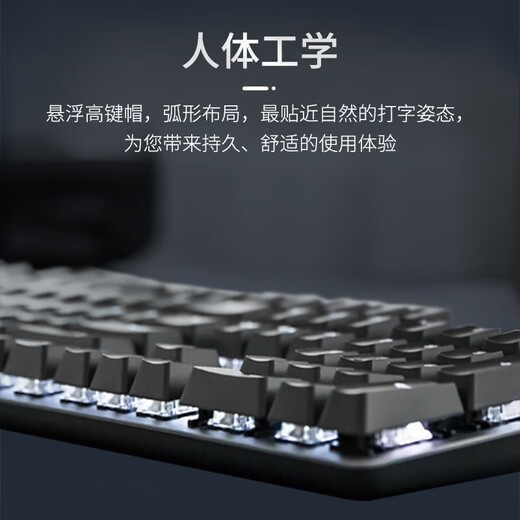 罗技（Logitech）机械键盘K845 有线键盘 全尺寸单光 TTC轴 游戏办公键盘 DIY键帽 K845茶轴+常青藤键帽