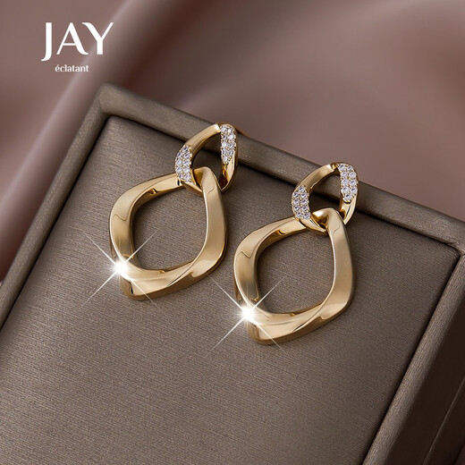 Jay 2025 new design rhombus earrings for women, birthday gift for girlfriend