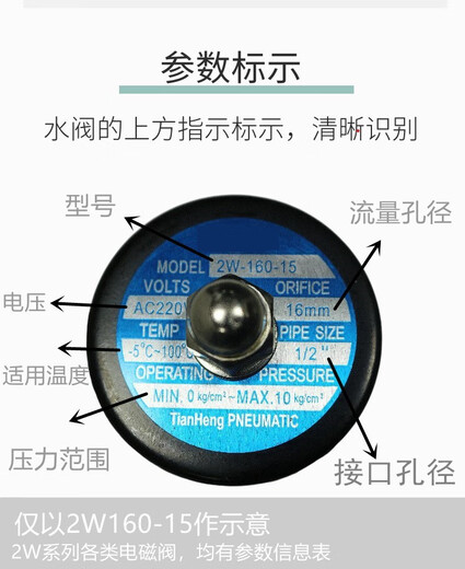 Normally closed solenoid valve water valve AC220V air valve DC24V water inlet pipe control valve 3 points 4 points 6 points 1 inch 2 inches 4 points solenoid valve AC380V