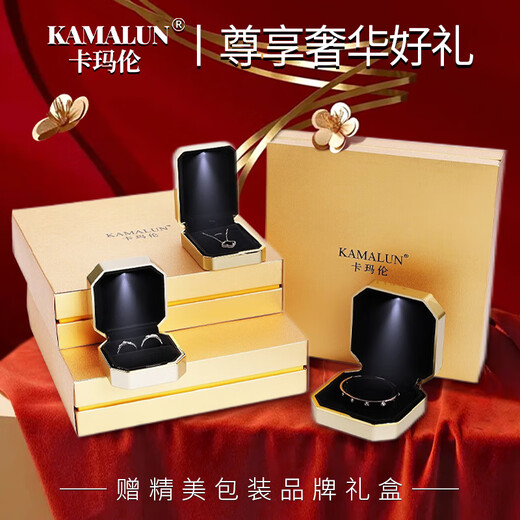 Kamalun (KAMALUN) light luxury brand brooch high-end female crane brooch corsage suit accessories birthday gift gift girlfriend wife brand brooch set (engraving/greeting card)