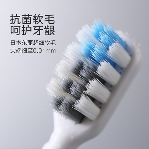 Dr. BEI Electric Toothbrush Head Replacement Brush Head Adult Soft-bristled Small Brush Head Gum Protection Sensitive 4-Pack Suitable for C1 4-Pack