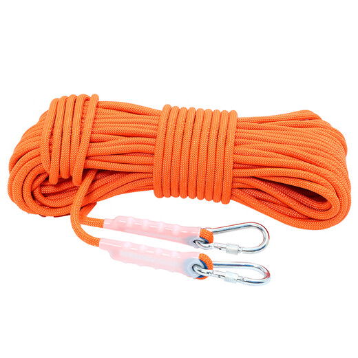 Jiayifeng rock climbing knotted rope auxiliary rope emergency outdoor climbing rope Anauxiliary rope climbing rope wear-resistant high altitude 10mm 20 meters (double buckle)