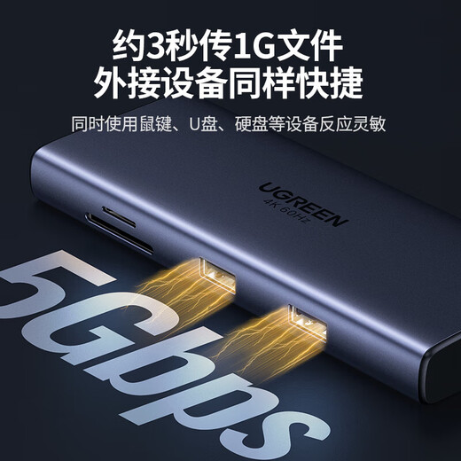 Green Network Docking Docking Dock USB-C Converter Thunderbolt 4 Docking Dock Thunderbolt 3 Divisor HDMI Cable Network Adapter Hub Universal MacBook Laptop iPad Tablet 9-in-1 [HDMI+DP+VGA+Lector de tarjetas] 15602