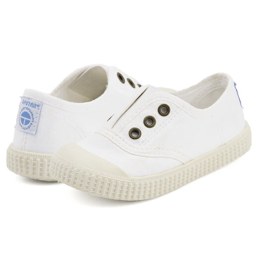 TOPSTAR children's canvas shoes boys and girls kindergarten white shoes indoor shoes soft sole baby shoes 5032 milk white 31 inner length 195mm foot length 175-185mm