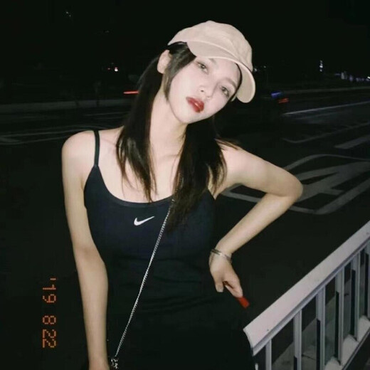 耐克（NIKE）连衣裙无袖女装夏季新款上衣运动服针织透气修身休闲吊带裙 DM6231-010/黑色 M