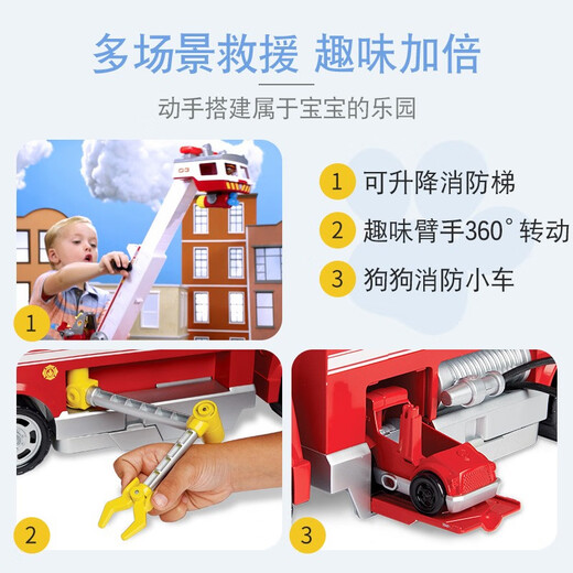 La véritable équipe de Wangwang de Beimuhui a fait de grandes contributions, ultime mao mao incendie camion wangwang jouet jouet set chien patrouille toys 16752 Luxury Sound and Light Ultimate Mao Mao