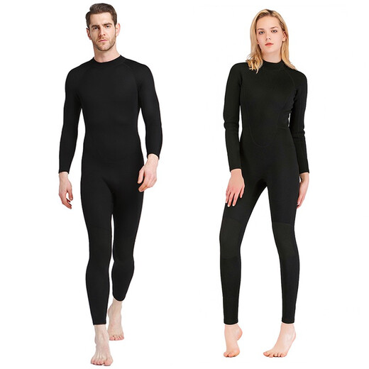 2019 Shark Bart 1.5mm thick material couple wetsuit winter one-piece jellyfish suit warm couple swimsuit men's and women's snorkeling suit men's XXL