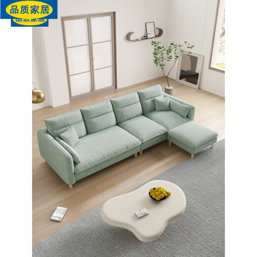 Ecological IKEA official direct sales modern simple cream style fabric sofa anti-cat scratch leather wick lake water blue [corduroy] small three 1.8m sponge version
