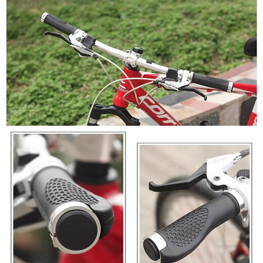 JIEYIDA Mountain Bike Handlebar Cover Bicycle Horn Handlebar Vice Handlebar Handle Cover Grip Bicycle Accessories Cycling Equipment Red (Without Horns) + Installation Tools