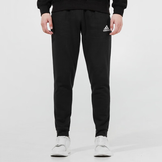 Adidas阿迪达斯男裤春季新款小脚裤子运动裤针织收口休闲跑步长裤GK9226 HB0574/黑色/加绒保暖 L /180/86A