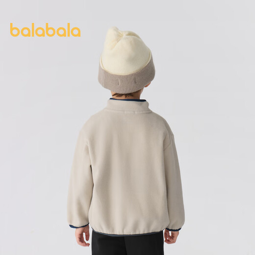 Balabala Kinderkleidung Kinder Sweatshirt Boy Herbst und Winter kleine Kinder Big Children Girls Fleece Stand Collar Top Trend 208424121215