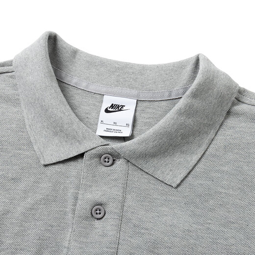 耐克（NIKE）T恤男装上衣 夏季新款休闲翻领透气棉质polo衫运动服短袖 FN3895-063/全棉/灰色 XL (180/96A)