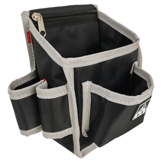 Carpentry nail pocket decoration carpentry waist bag color steel tile electric wrench woodworking nail pocket new thickened screw wear-resistant F102 black + metal head belt