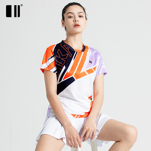 2022 Nuevo traje de manga corta de uniforme e impar e incluso bádminton Traje rojo de hombres de tenis de tenis de tenis de secuencia rápida C12115+12041 L