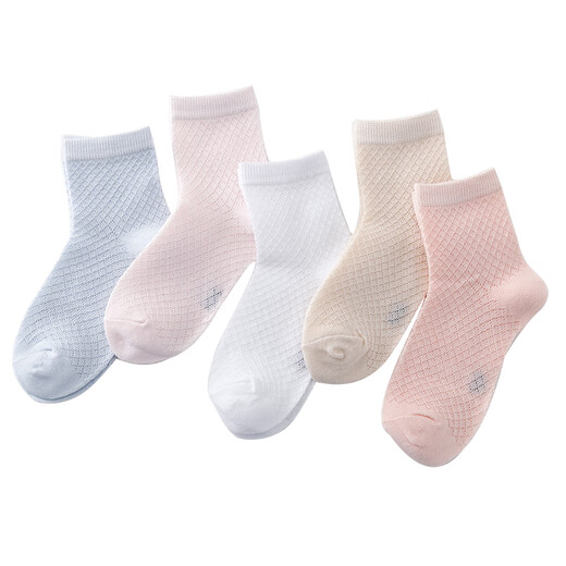 Niños de ratón de ratón de seis dedos Primavera y verano niños delgados calcetines de algodón de verano Calcetines de malla medio de tubo medio