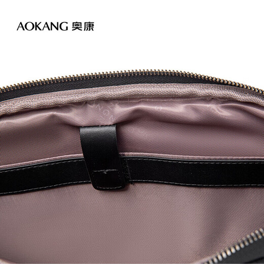 
Aokang men's briefcase top layer cowhide handbag one-shoulder crossbody bag business bag birthday gift for husband and father