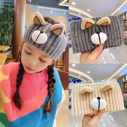 Rongxia children's hairband with wide edge knitted sports internet celebrity same style girl little girl warm forehead windproof headband headband orange min