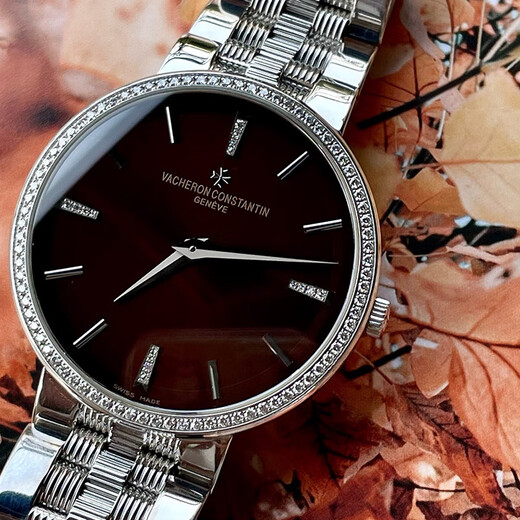 [Второй рукой 99 Новый] Vacheron Constantin Watch Men's Watch Watch Negritance Series 18K Gold Mechanical Mechanical Большой трехсел.