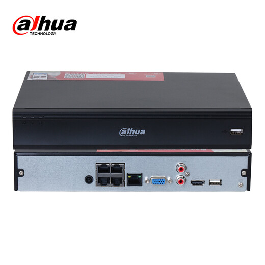 
dahua Dahua surveillance recorder 4-channel network hard disk recorder H.265 encoding high-definition NVR remote monitoring host POE power supply N104